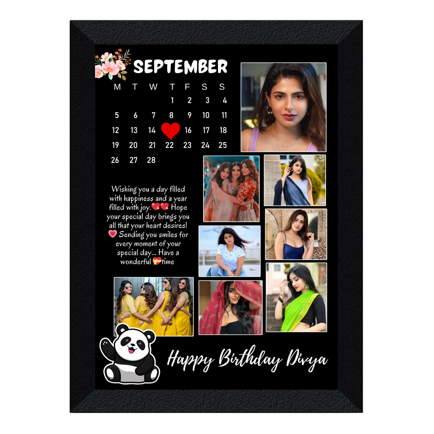 Customized Cute Panda Photo Frame
