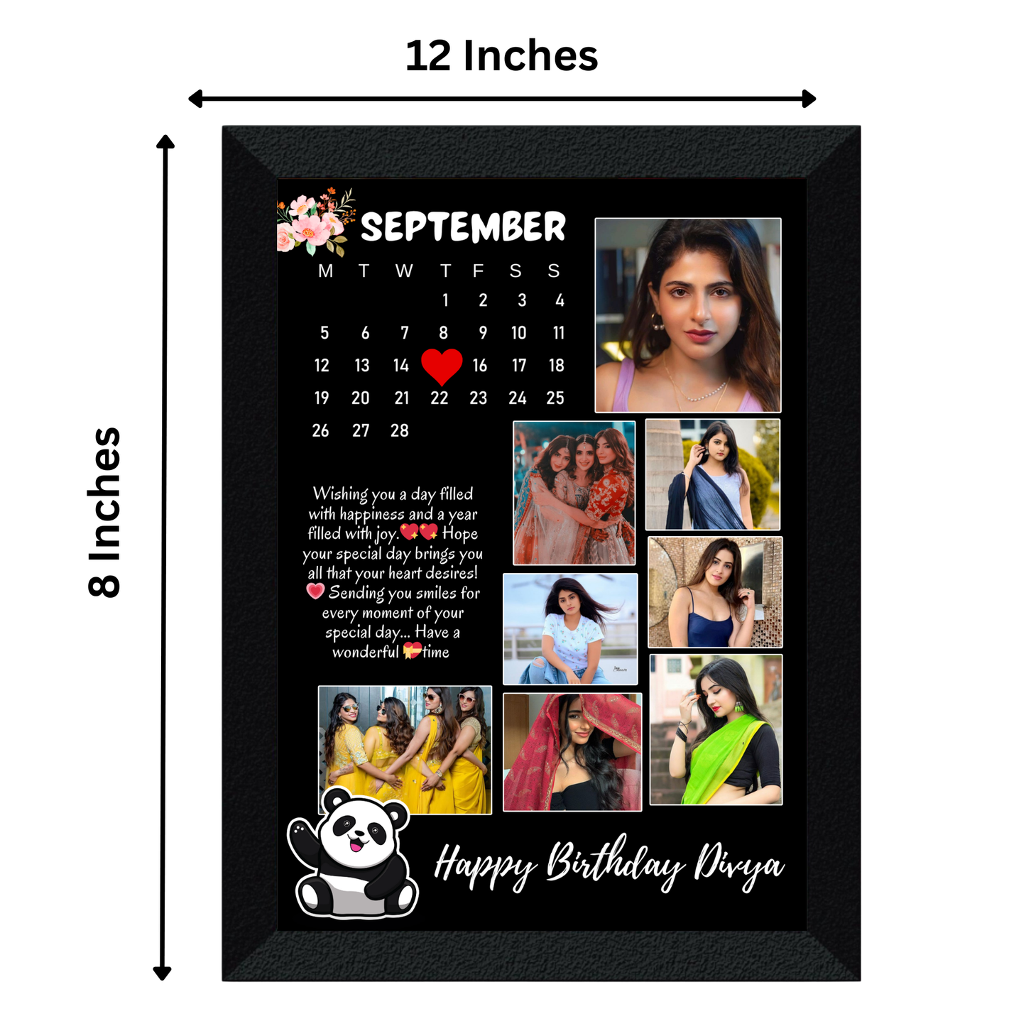 Customized Cute Panda Photo Frame