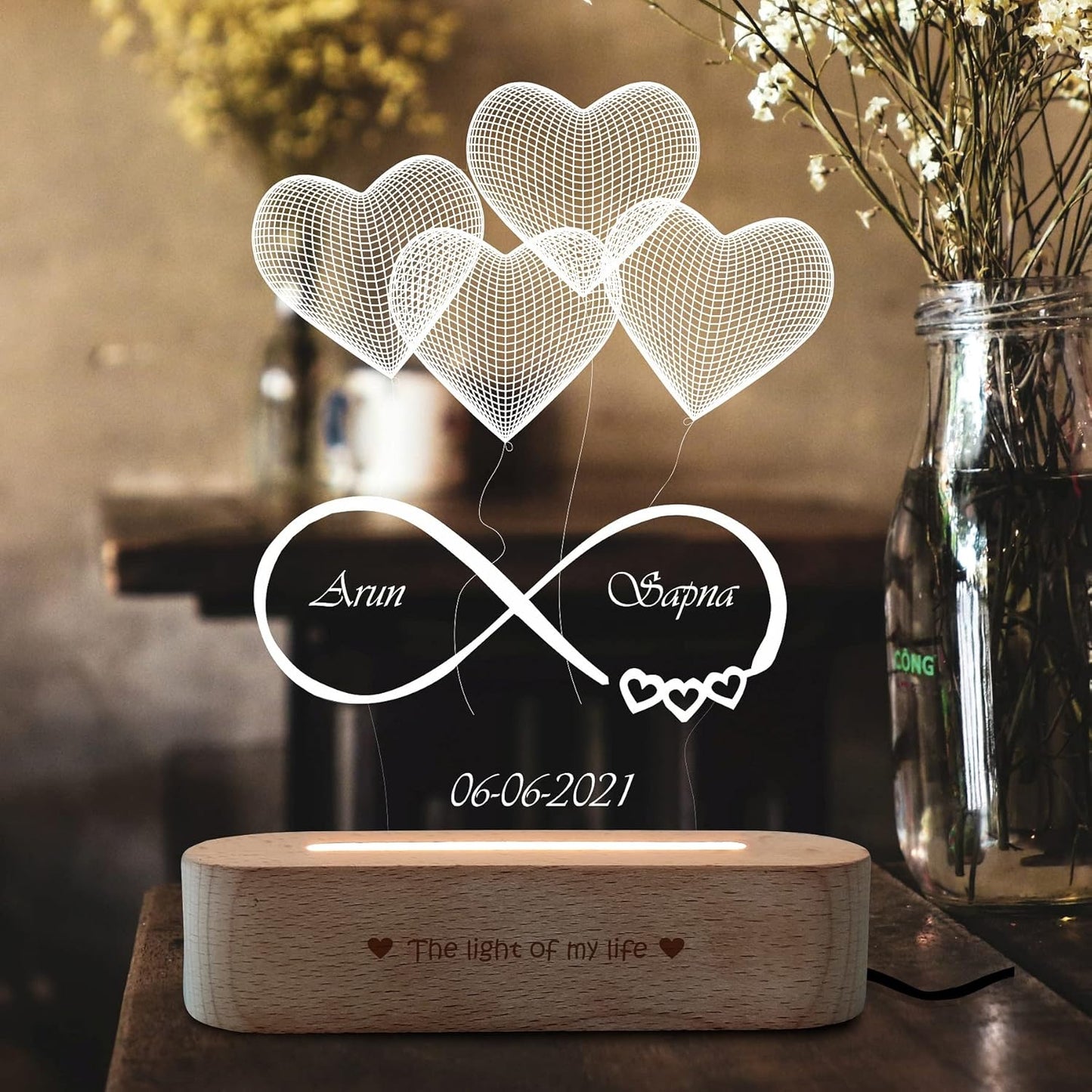 Heart Lamp with Names