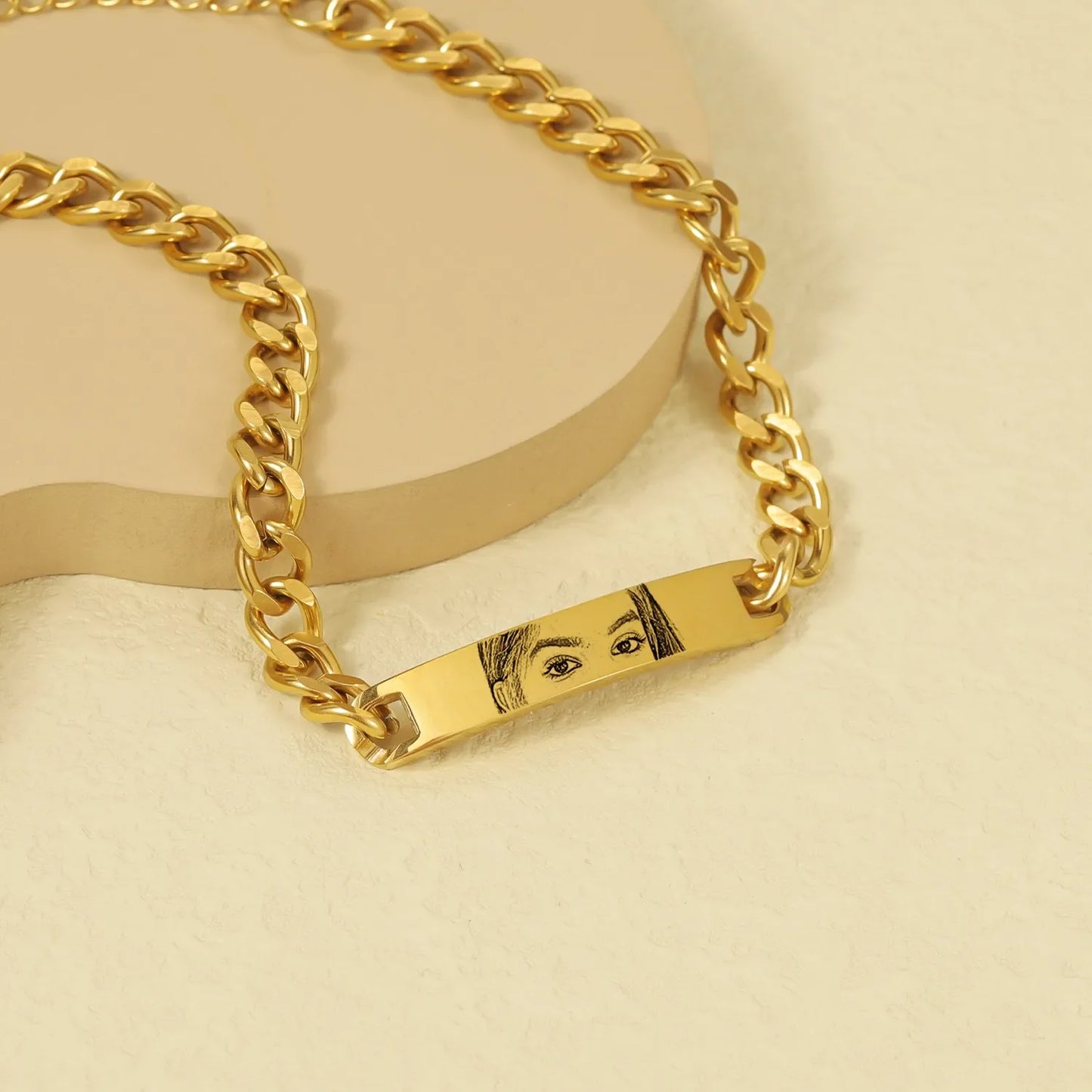 Photo(Eyes) Engraved Bracelet