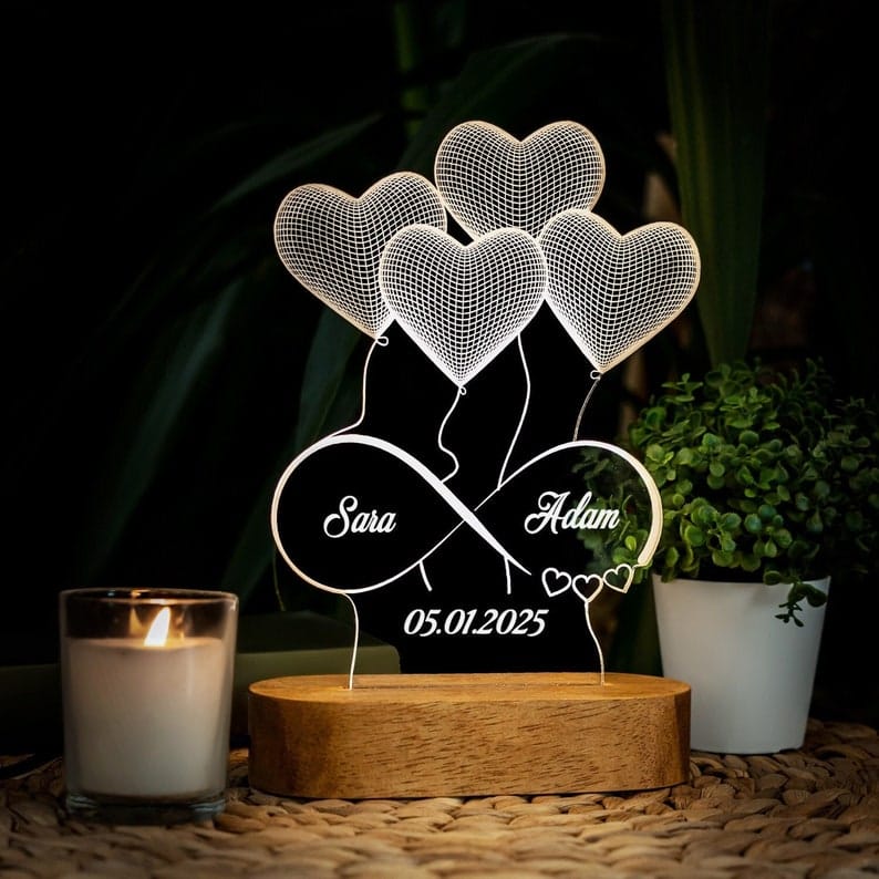 Heart Lamp with Names