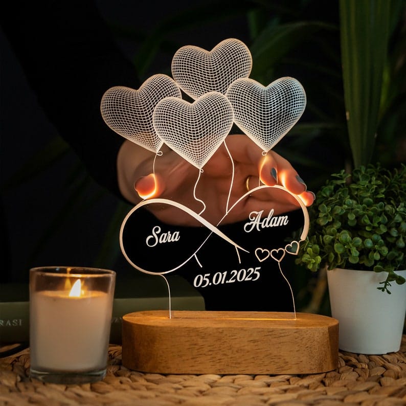 Heart Lamp with Names