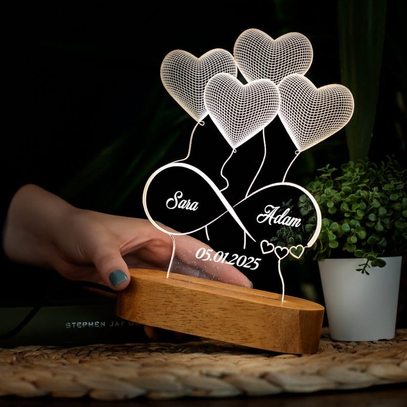 Heart Lamp with Names