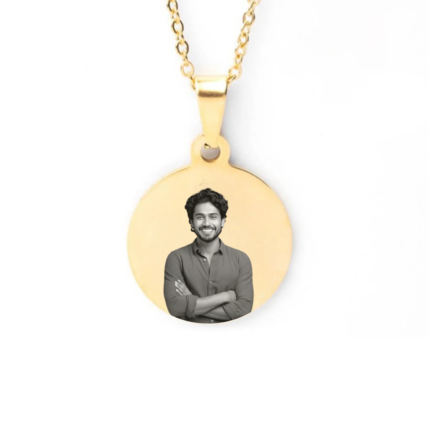 Personalized Photo Round Necklace