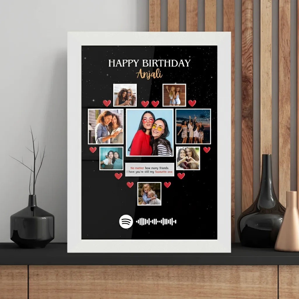 Birthday Heart Spotify Frame