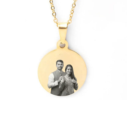 Personalized Photo Round Necklace
