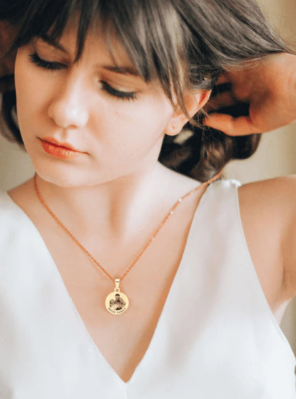 Personalized Photo Round Necklace