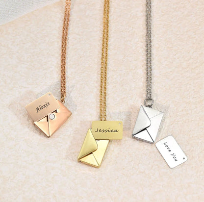 Personalized Envelop Necklace